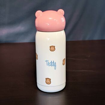 Cute Personalised Bear, Panda Or Monkey Thermos, 4 of 7