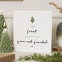 Personalised First Christmas Card For Gran And Grandad, thumbnail 1 of 7