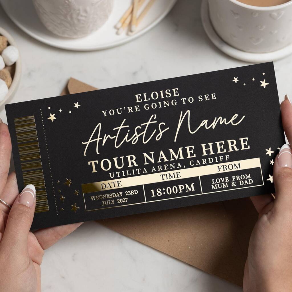 Personalised Concert Ticket Voucher, 1 of 9