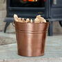 Bankside Copper Fireside Kindling Bucket, thumbnail 1 of 5