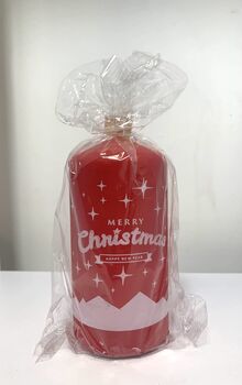 Merry Christmas Two X Red Candles Pack 120mm X 58mm, 2 of 2