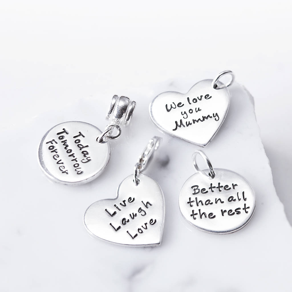 Silver Personalised Text Charms, 1 of 6