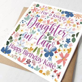 Personalised Birthday Card For Daughter In Law, 2 of 3