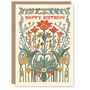 Art Nouveau Wildflowers Vintage Floral Birthday Card, thumbnail 1 of 5