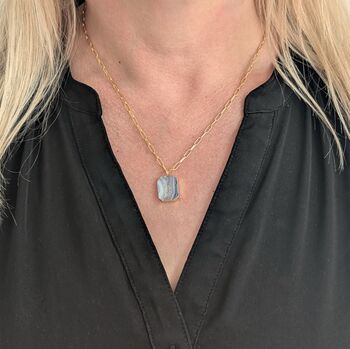 Amethyst Strata Necklace, Purple And Grey Translucent, 2 of 10