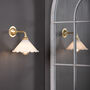 Small Frilled Opal Glass Wall Light, thumbnail 1 of 6