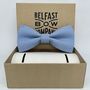 Irish Linen Bow Tie In Light Blue, thumbnail 2 of 2