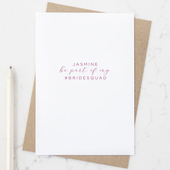 Be My Bridesmaid 'Bridesquad' Card, 3 of 3