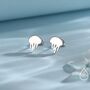 Cute Jellyfish Stud Earrings In Sterling Silver, thumbnail 2 of 11