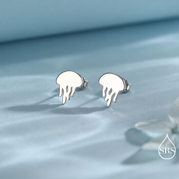 Cute Jellyfish Stud Earrings In Sterling Silver, 2 of 11