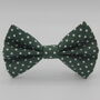 Dark Green Polkadot Dog Bow Tie, thumbnail 4 of 6