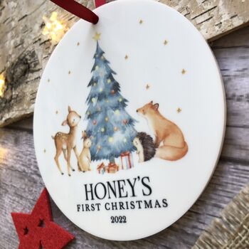 2022 Personalised Baby First Christmas Decoration, 2 of 3