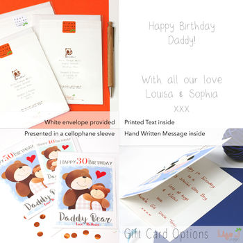 Personalised Daddy Bear 40th Birthday Card, 5 of 5