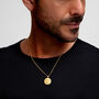 Vitruvian Man Necklace 18 K Gold Plated Steel, thumbnail 8 of 8