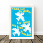 Personalised Thank You Teacher Birds Print, thumbnail 3 of 6