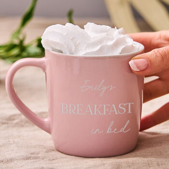 Personalised Breakfast In Bed Stoneware Mug, 6 of 8