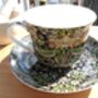 Large Cup And Saucer In William Morris Black Strawberry Thief Design, thumbnail 3 of 12