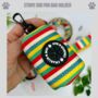 Multi Coloured Stripe Dog Poo Bag Holder, thumbnail 1 of 3