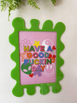 Lime Wall Print Blobby Frame Free Print Included, 4 of 6