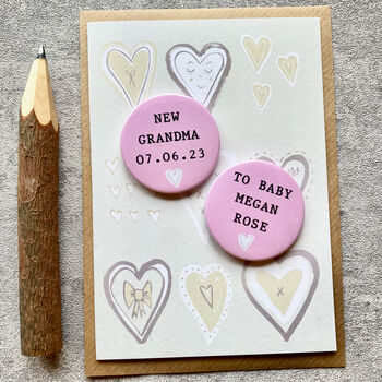 Personalised New Grandparents Mini Magnets Card, 2 of 6