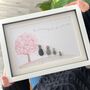 Personalised Family Blossom Pebble Picture, thumbnail 1 of 5