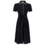 Mae Dress In Liquorice Black Vintage 1940s Style, thumbnail 1 of 2