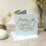Personalised 80th Silver Papercut Birthday Card, thumbnail 2 of 11