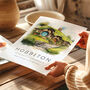 The Shire Travel Poster Of Hobbiton New Zealand, thumbnail 4 of 7