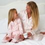 Personalised Women's Mothers Luxury Pink Silky Satin Pyjamas, thumbnail 4 of 12