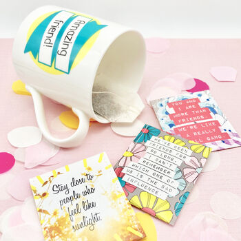 Bone China Mug | Hug In A Mug | Amazing Friend! Tea Gift, 8 of 12