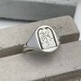 Sterling Silver Destiny Arch Signet Ring, thumbnail 8 of 9
