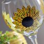 Sunflower Hand Painted Gin Glass, thumbnail 2 of 7