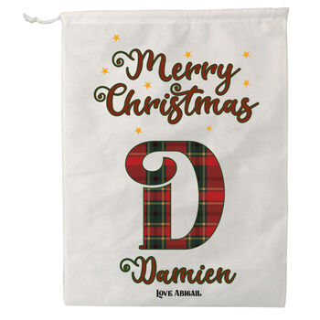 Personalised Red Christmas Letter Present Sack, 2 of 2
