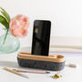 Personalised Wooden Felt Pencil Case And Phone Stand, thumbnail 4 of 5