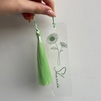 Personalised Custom Tassel Clear Acrylic Bookmark, 3 of 8