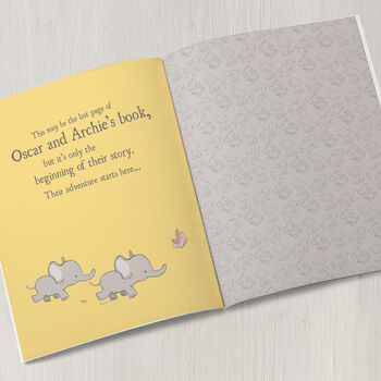 Personalised Twins Story Book, 8 of 8