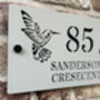 Personalised Hummingbird Design House Acrylic Number Sign, thumbnail 4 of 10