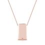 Personalised 18 K Rose Gold Plated Oblong Necklace, thumbnail 4 of 5
