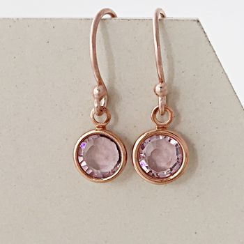 June Birthstone Rose Gold Plated Circle Necklace, 3 of 5