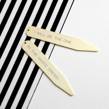 Personalised Gold Plated Collar Stiffeners, 5 of 7