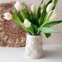 Handmade Ceramic Bud Vase With 3D Flowers, thumbnail 1 of 3