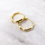 24ct Gold Plated Tiny Bamboo Huggie Earrings, thumbnail 1 of 3
