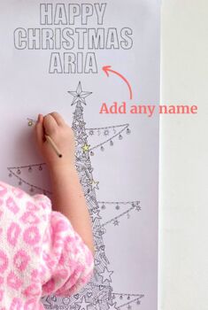 Personalised Colour In Christmas Tree Poster, 2 of 6