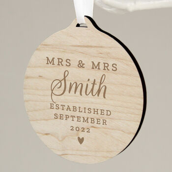 Personalised First Married Christmas Decoration, 4 of 4