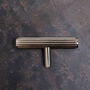 Solid Brass Nickel Hammered Cabinet Pull Handles, thumbnail 3 of 12