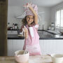 Personalised Childs Pink Deer Chef Apron And Hat Set, thumbnail 6 of 6