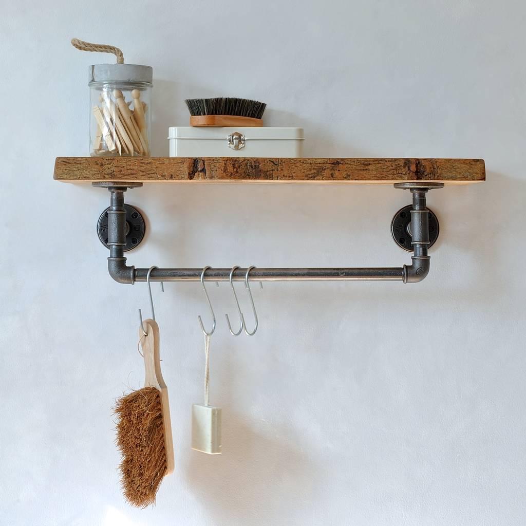 Live Edge Industrial Shelf Pipe By MöA Design