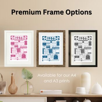 Personalised 1986 Music Print 40th Birthday Gift, 6 of 10