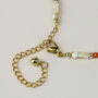 Pearl, Green And Orange Beaded Necklace, thumbnail 5 of 5