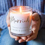 Married Personalised Wedding Candle Gift, thumbnail 1 of 3